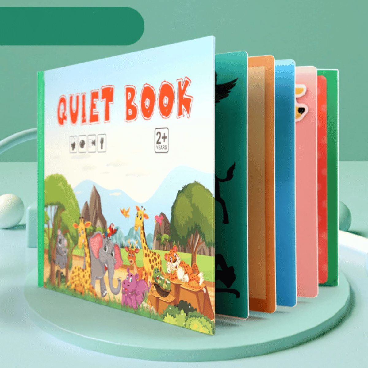 Quiet Book™ - Feinmotorische Fähigkeiten entwickeln - Lehrbuch Tiere - €29.95 | Pädagogisches Holzspielzeug von Mein Kleines Baby