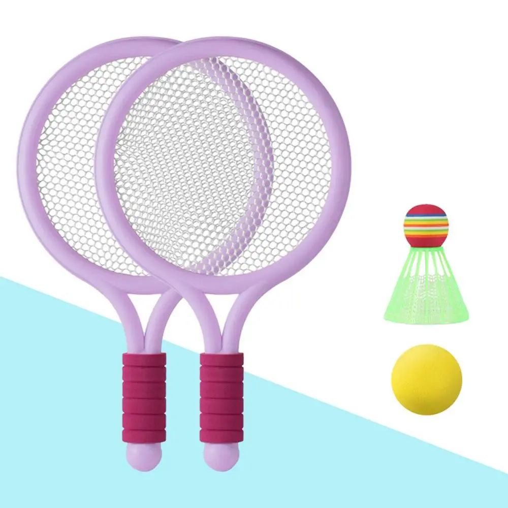 Racket Tennis™ – Mik und Smash – Tennis- und Badminton-Set Lila | Pädagogisches Holzspielzeug von Mein Kleines Baby