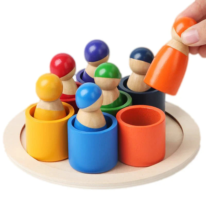 Rainbow Puzzle™ – Bunt&kreativ - Sortierspielzeug aus Holz | Pädagogisches Holzspielzeug von Mein Kleines Baby