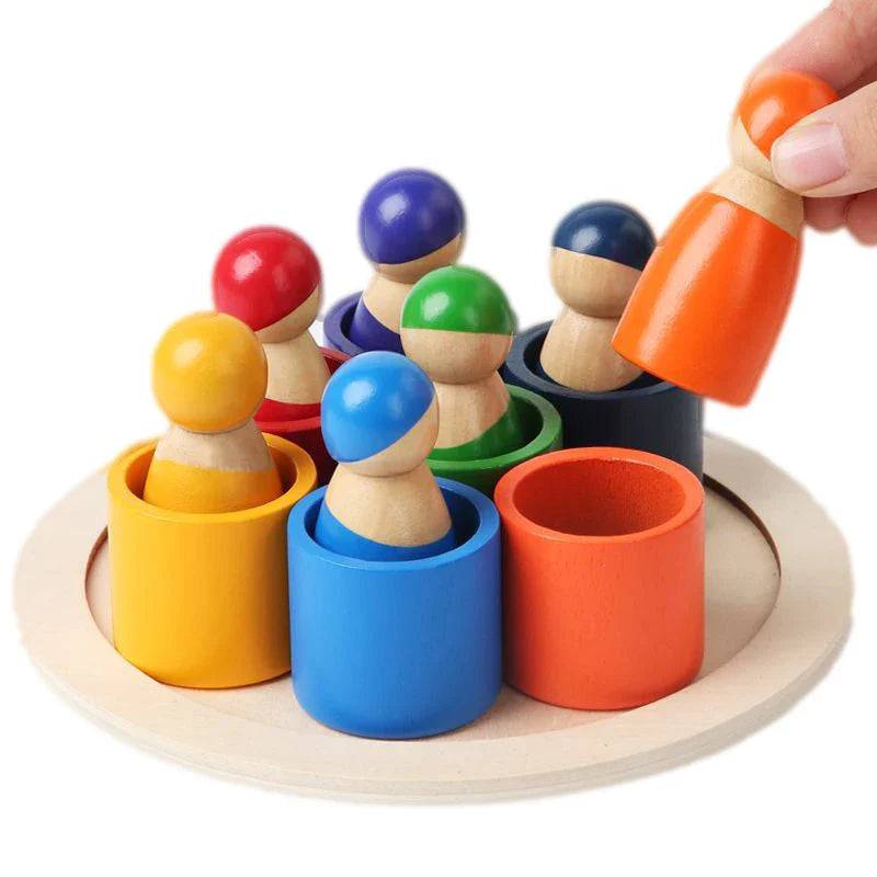 Rainbow Puzzle™ – Bunt&kreativ - Sortierspielzeug aus Holz | Pädagogisches Holzspielzeug von Mein Kleines Baby