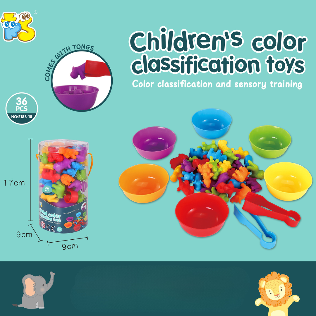 Rainbow Teddy Bears Toys™ - Pædagogisk og kreativ - Regnbue-tællebjørne Bjørne (Dyr A) | Pädagogisches Holzspielzeug von Mein Kleines Baby