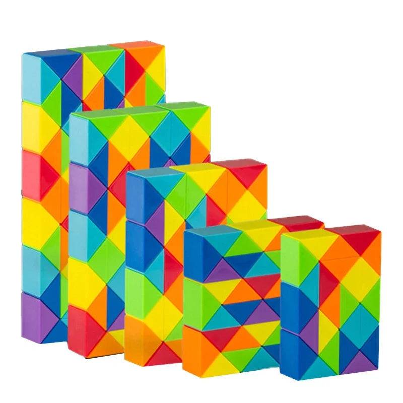 Rainbow Twister™ - Fold og leg - Slange-terning | Pädagogisches Holzspielzeug von Mein Kleines Baby