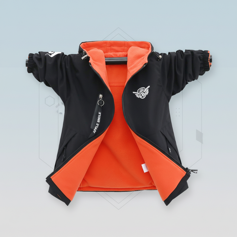 Reversible Kids Jacket– Waterdicht&Winddicht– Lichtgewicht Jas Schwarz / 180 (15–16 Jahre) | Pädagogisches Holzspielzeug von Mein Kleines Baby