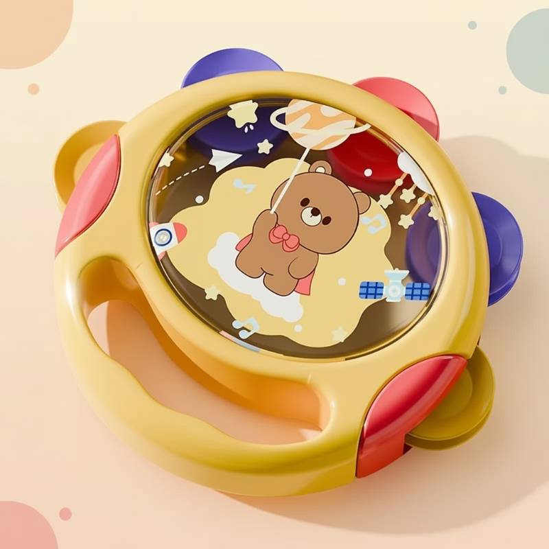 RhythmRing– Verspielt&interaktiv– Tamburin Gelb | Pädagogisches Holzspielzeug von Mein Kleines Baby