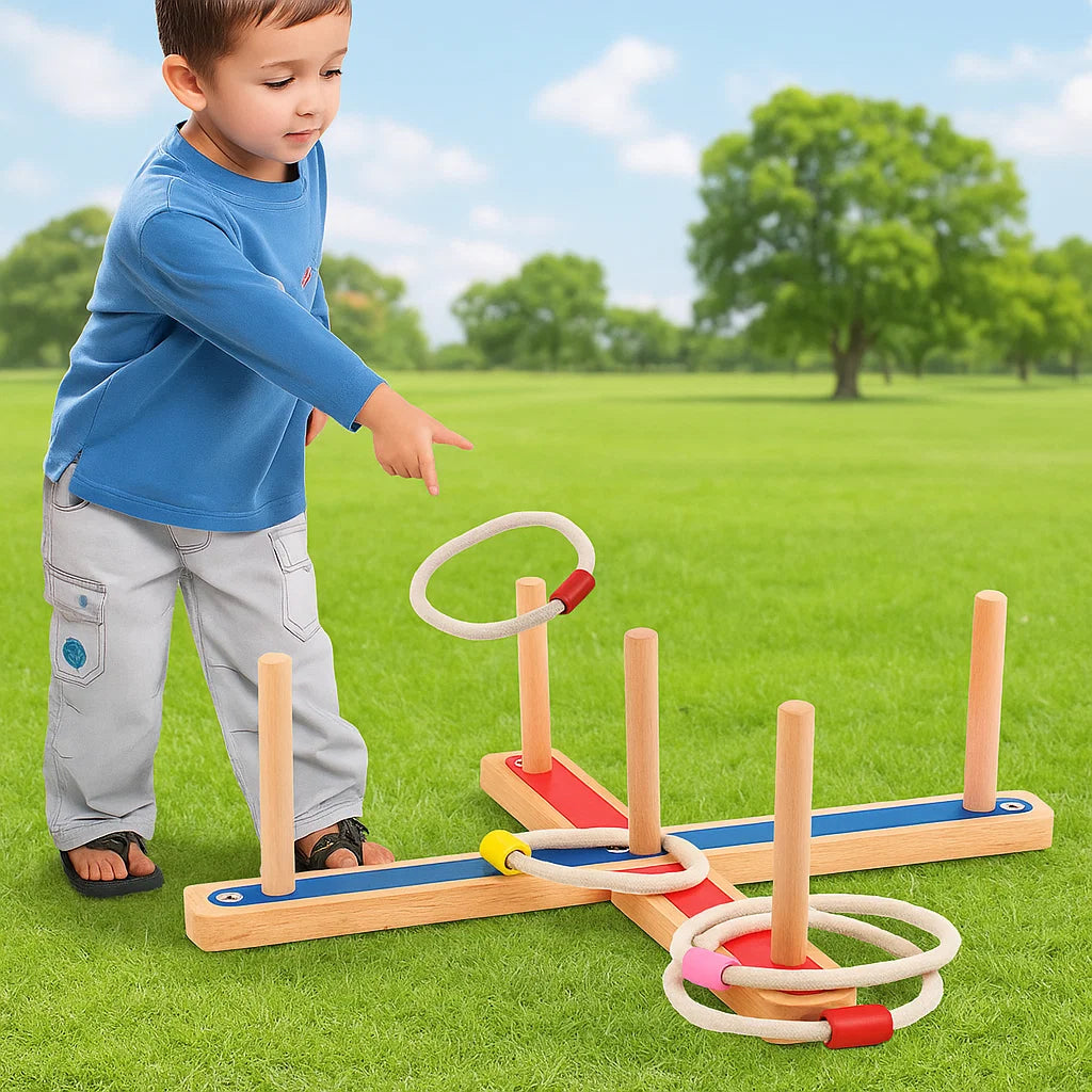 RingToss– Sportlich&unterhaltsam– Ringwurfspiel | Pädagogisches Holzspielzeug von Mein Kleines Baby