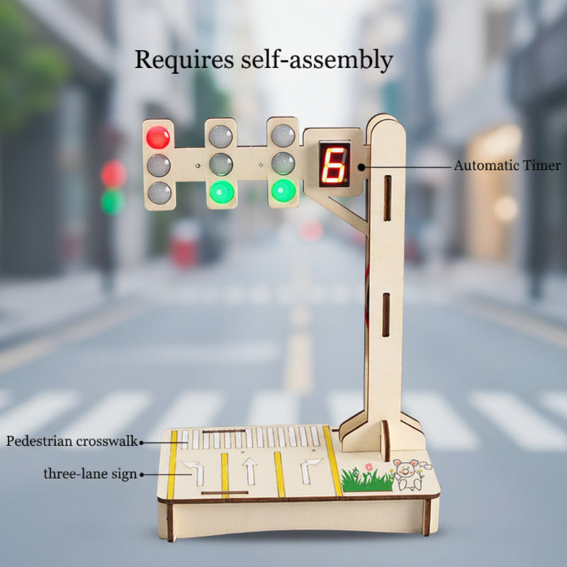 RoadBuddy – Sikker og legende – Legetøj Trafikregulator DIY-trafiklys | Pädagogisches Holzspielzeug von Mein Kleines Baby