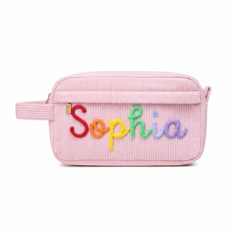 SchoolJoy– Praktisch&Persönlich – Personalisiertes Federmäppchen Rosa | Pädagogisches Holzspielzeug von Mein Kleines Baby