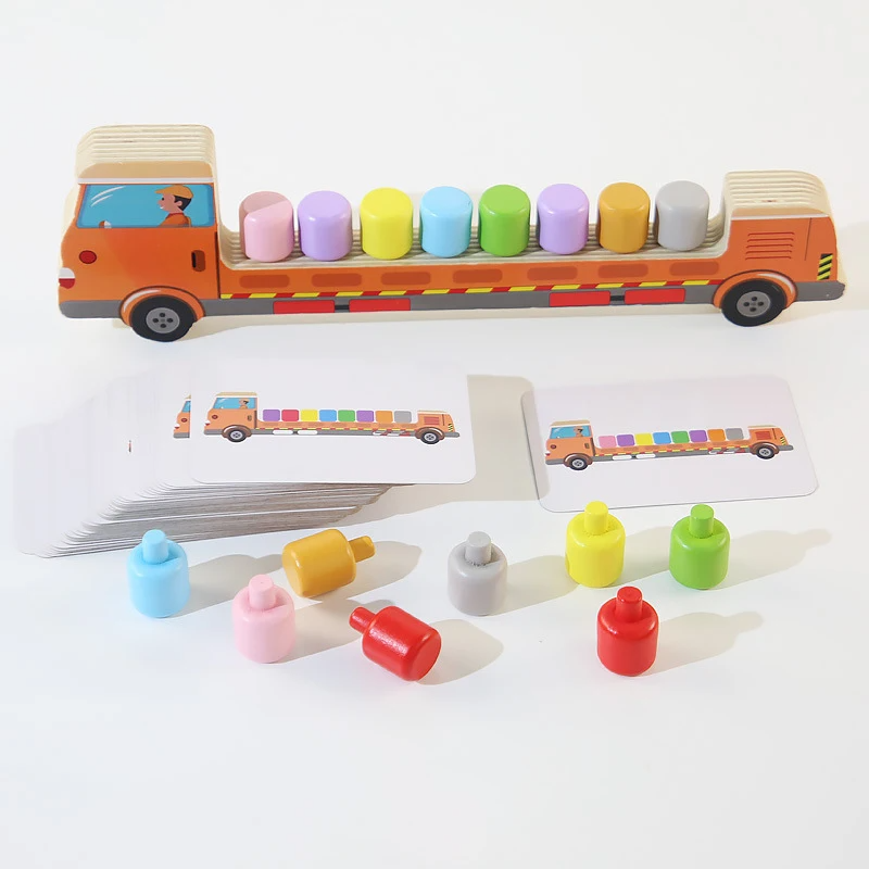 Sensory Color Sticks™ – Ausmalen&Tiere - Farbsortierspi Bus | Pädagogisches Holzspielzeug von Mein Kleines Baby