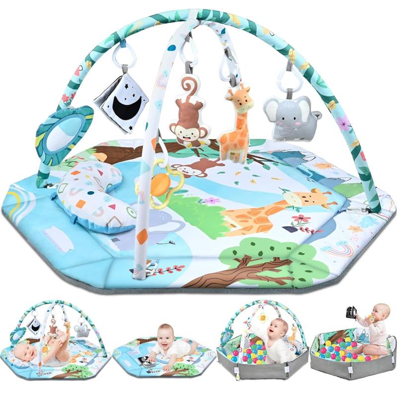 SensoryHaven– 8-in-1 Wachstum&Spiel– Baby-Spielmatte Khaki | Pädagogisches Holzspielzeug SensoryHaven– 8-in-1 Wachstum&Spiel– Baby-Spielmatte Khaki | Pädagogisches Holzspielzeug von Mein Kleines Baby