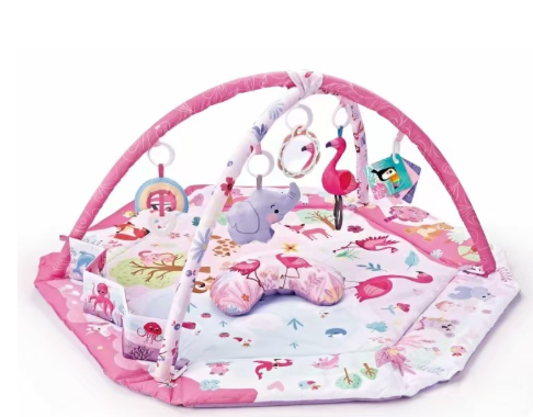 SensoryHaven– 8-in-1 Wachstum&Spiel– Baby-Spielmatte Rosa | Pädagogisches Holzspielzeug von Mein Kleines Baby