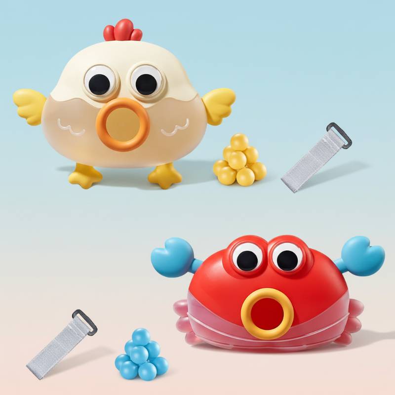Shaking Ball Game– Aktiv&spielerisch– Eier-Schüttelspiel Hähnchen- und Krabben-Set | Pädagogisches Holzspielzeug von Mein Kleines Baby