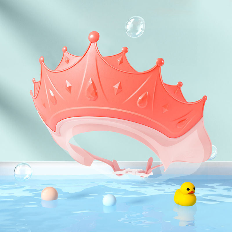 Shampoo Crown Cap™ - Ikke flere tårer i badet - Badehætte Lyserød | Pädagogisches Holzspielzeug von Mein Kleines Baby