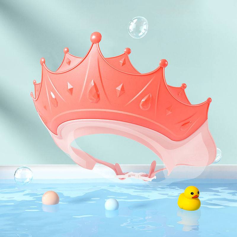 Shampoo Crown Cap™ - Ikke flere tårer i badet - Badehætte Lyserød | Pädagogisches Holzspielzeug von Mein Kleines Baby