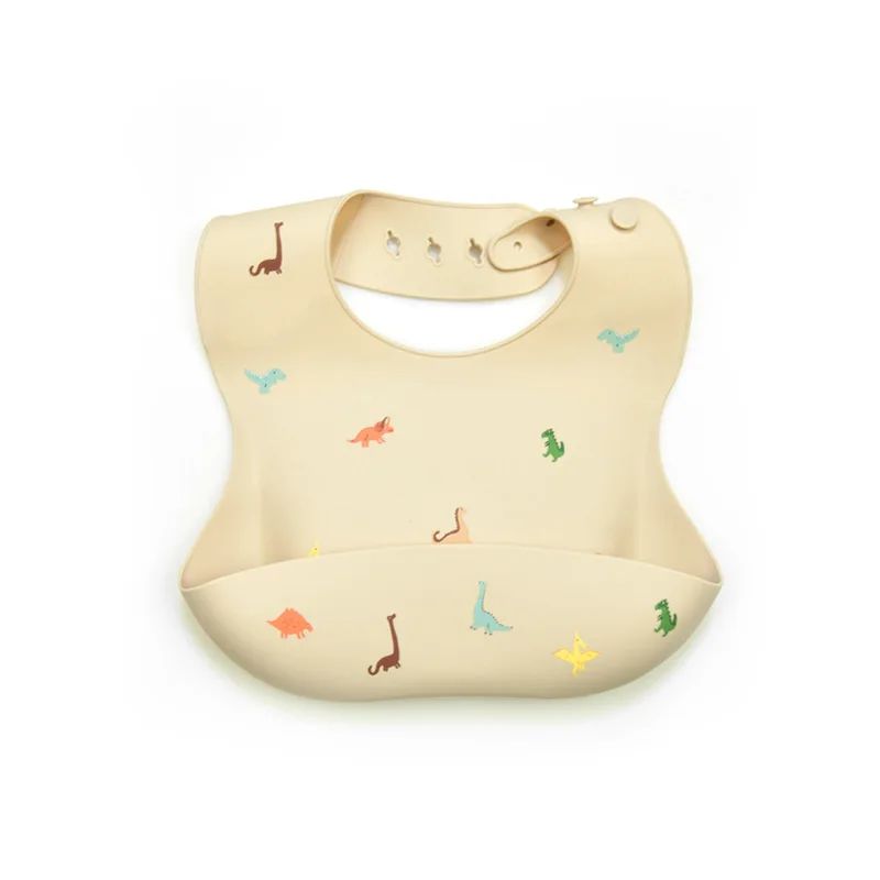 Silicone Bib - Wasserdicht und modisch - Baby-Lätzchen aus Silikon Dinosaurier | Pädagogisches Holzspielzeug Silicone Bib - Wasserdicht und modisch - Baby-Lätzchen aus Silikon Dinosaurier | Pädagogisches Holzspielzeug von Mein Kleines Baby