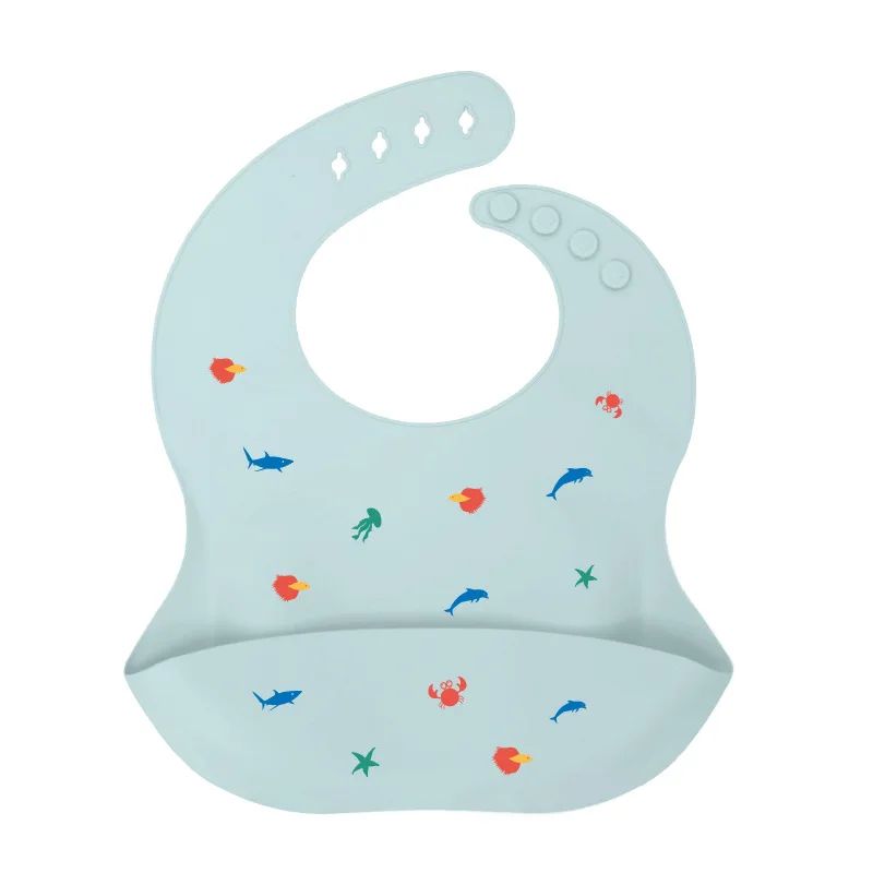 Silicone Bib - Wasserdicht und modisch - Baby-Lätzchen aus Silikon Fisch | Pädagogisches Holzspielzeug Silicone Bib - Wasserdicht und modisch - Baby-Lätzchen aus Silikon Fisch | Pädagogisches Holzspielzeug von Mein Kleines Baby