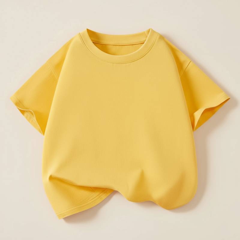 SimpleWear – Casual & blødt – Relax Fit T-shirt med rund hals Gul / 130 (7–8 år) | Pädagogisches Holzspielzeug von Mein Kleines Baby
