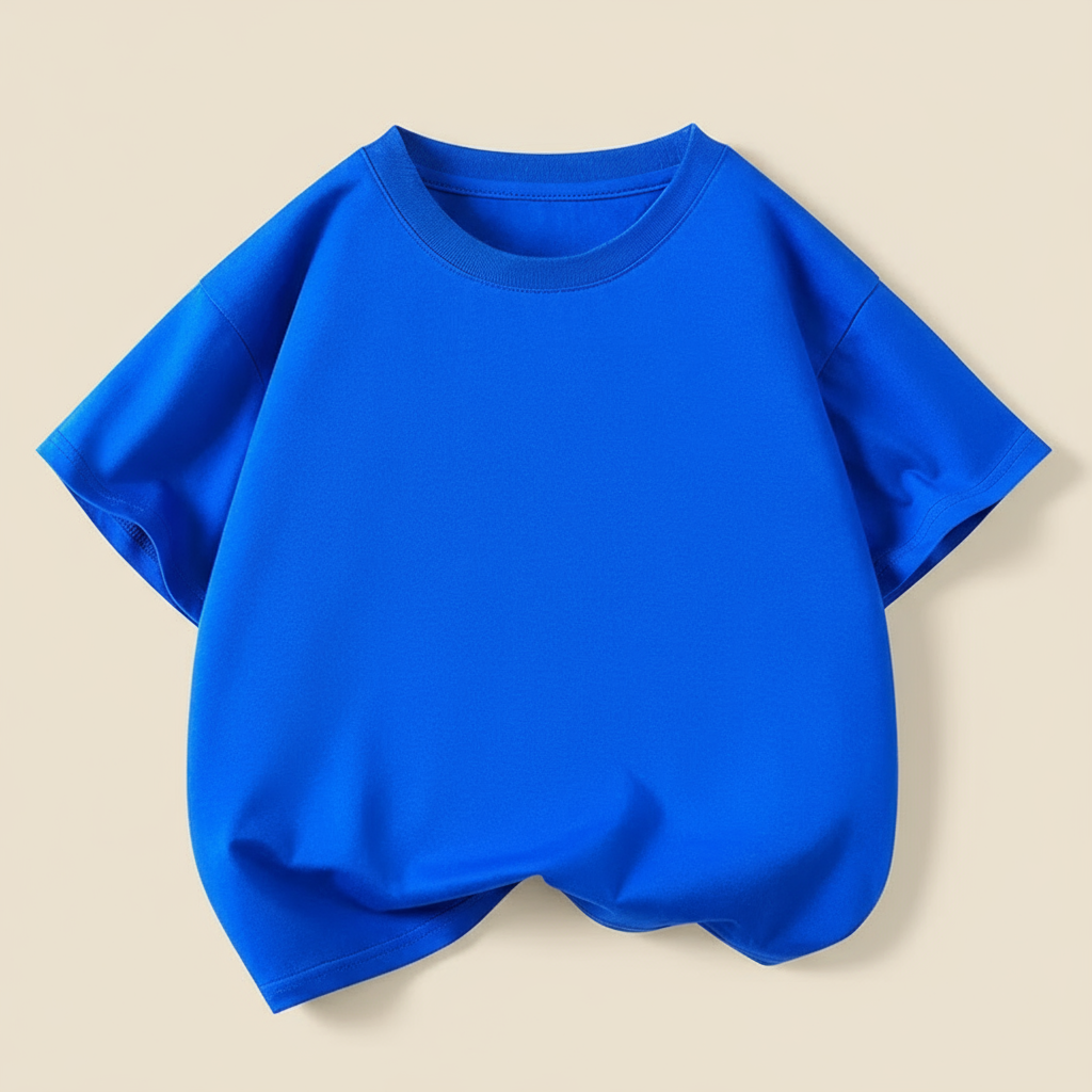 SimpleWear– Lässig&Weich– Relax Fit T-Shirt mit Rundhalsausschnitt Blau / 120 (6–7 Jahre) | Pädagogisches Holzspielzeug von Mein Kleines Baby