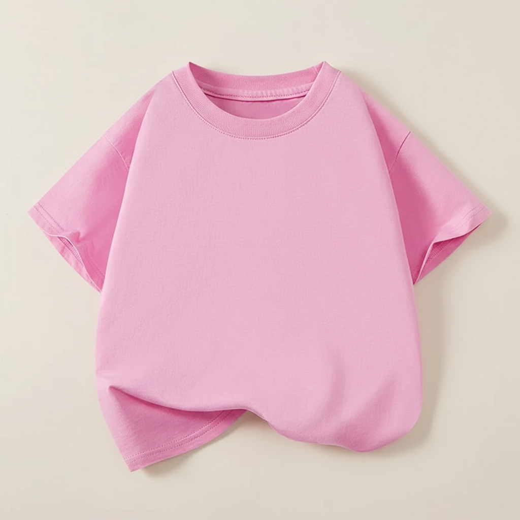 SimpleWear– Lässig&Weich– Relax Fit T-Shirt mit Rundhalsausschnitt Rosa / 120 (6–7 Jahre) | Pädagogisches Holzspielzeug von Mein Kleines Baby