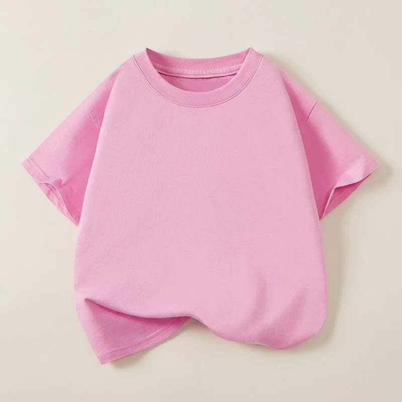 SimpleWear– Lässig&Weich– Relax Fit T-Shirt mit Rundhalsausschnitt Rosa / 120 (6–7 Jahre) | Pädagogisches Holzspielzeug von Mein Kleines Baby