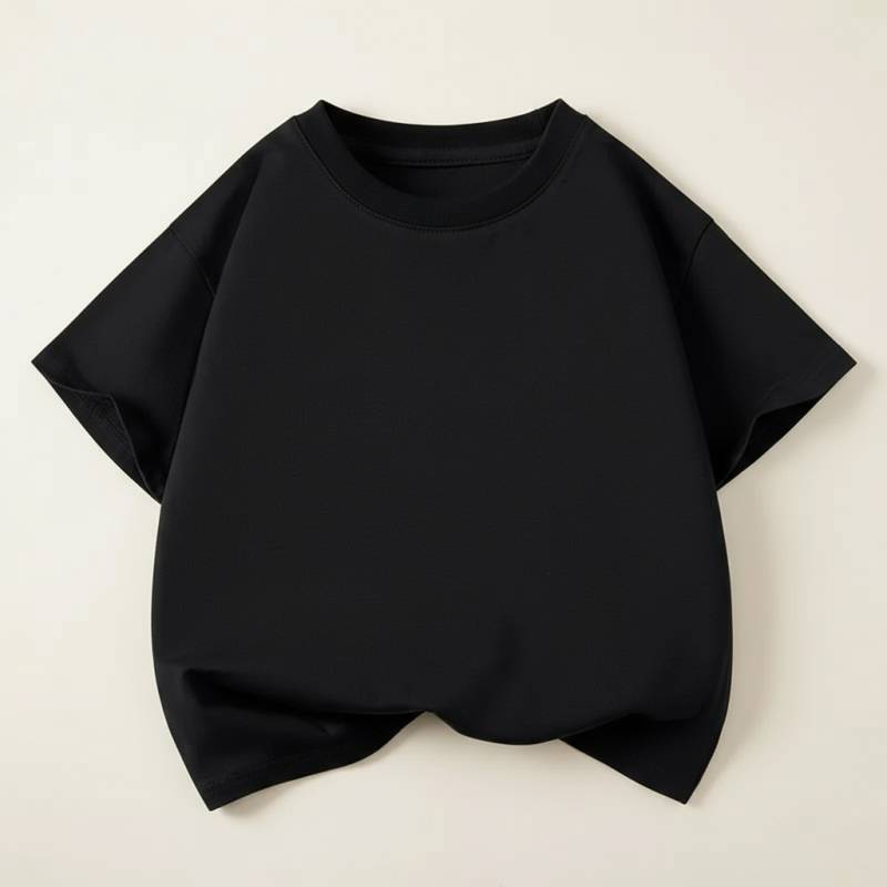 SimpleWear– Lässig&Weich– Relax Fit T-Shirt mit Rundhalsausschnitt Schwarz / 110 (4–5 Jahre) | Pädagogisches Holzspielzeug von Mein Kleines Baby