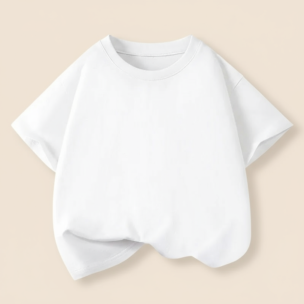 SimpleWear– Lässig&Weich– Relax Fit T-Shirt mit Rundhalsausschnitt Weiß / 110 (4–5 Jahre) | Pädagogisches Holzspielzeug von Mein Kleines Baby