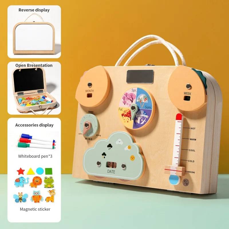 Skill Board™ - Fühlen&Spielen - Sinneskoffer Haus | Pädagogisches Holzspielzeug von Mein Kleines Baby