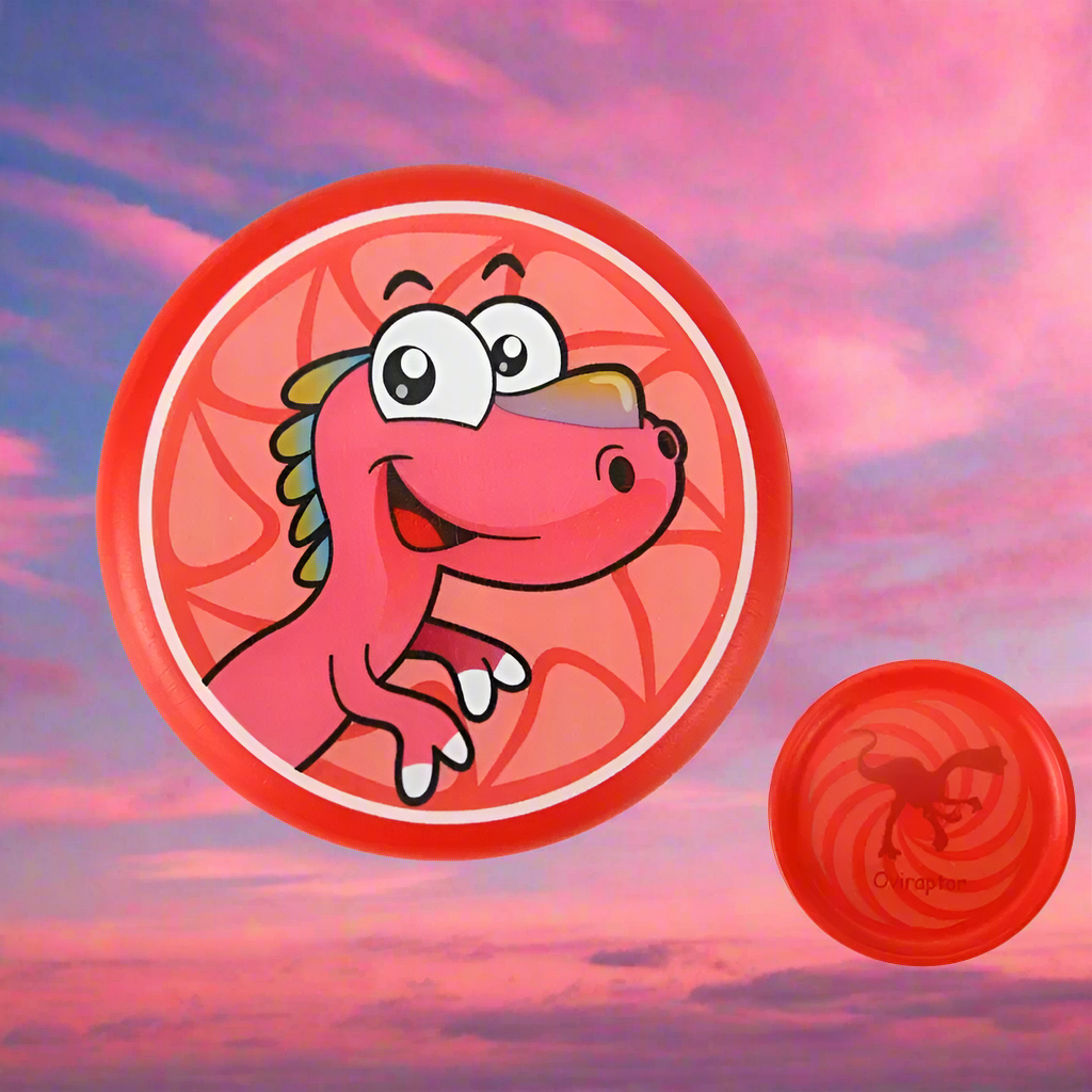 SkyDisk– Interaktiv&unterhaltsam– Dino Frisbee Roter Charaptor | Pädagogisches Holzspielzeug von Mein Kleines Baby