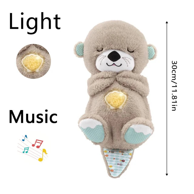Sleepy Cuddly Toy™ - Ruhiger Schlaf - Schlafenszeit-Kuscheltier Otter Braun | Pädagogisches Holzspielzeug von Mein Kleines Baby