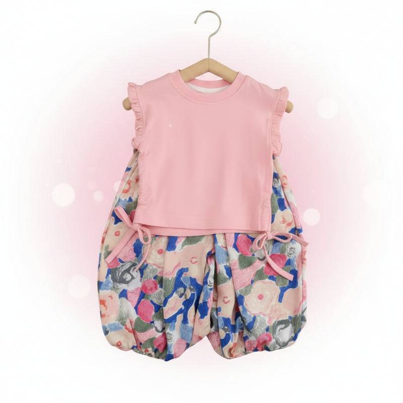 Sleeveless Tops & Pants – Weich & stilvoll – Sommer-Set für Kinder Rosa / 80 (12–18 Monate) | Pädagogisches Holzspielzeug von Mein Kleines Baby