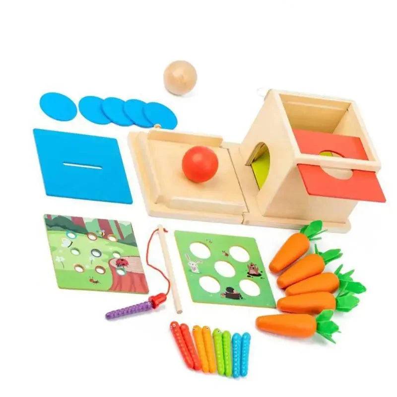 Smart Carrots – Farben & Formen - Sortierspielzeug aus Holz A - Volle Aktivitätsbox mit Fisch und Karotten | Pädagogisches Holzspielzeug Smart Carrots – Farben & Formen - Sortierspielzeug aus Holz A - Volle Aktivitätsbox mit Fisch und Karotten | Pädagogisches Holzspielzeug von Mein Kleines Baby