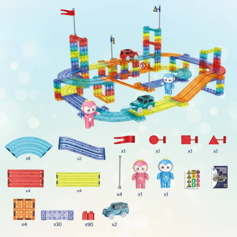 SmartTrack– Bauen&Spielen– Magnetische Kreativwege 154 Stück | Pädagogisches Holzspielzeug SmartTrack– Bauen&Spielen– Magnetische Kreativwege 154 Stück | Pädagogisches Holzspielzeug von Mein Kleines Baby