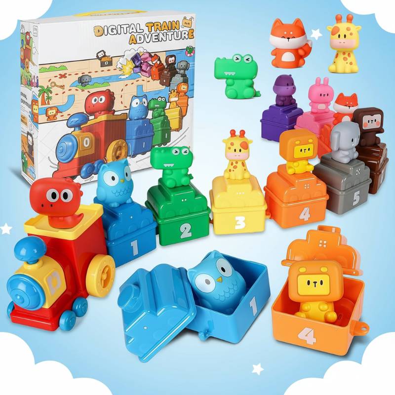 SmartTrain – Lernreich & unterhaltsam – Spielzeug-Eisenbahnset für Kinder Waldtiere | Pädagogisches Holzspielzeug SmartTrain – Lernreich & unterhaltsam – Spielzeug-Eisenbahnset für Kinder Waldtiere | Pädagogisches Holzspielzeug von Mein Kleines Baby
