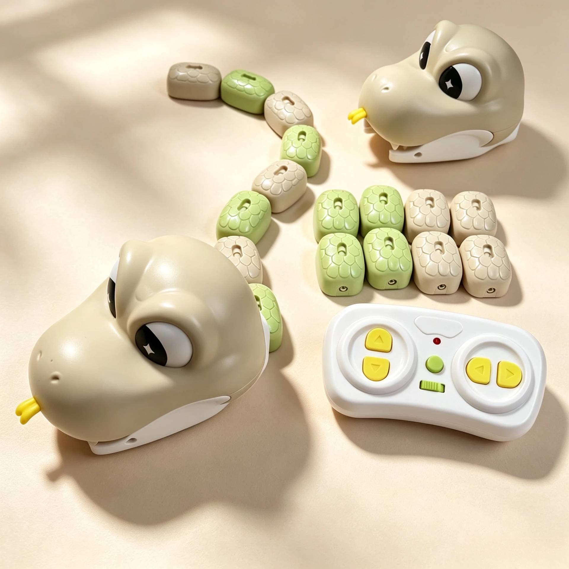 SnakeChase – Interaktiv & spannend – RC-Schlangen-Spielzeug mit Fernbedienung Beige | Pädagogisches Holzspielzeug von Mein Kleines Baby