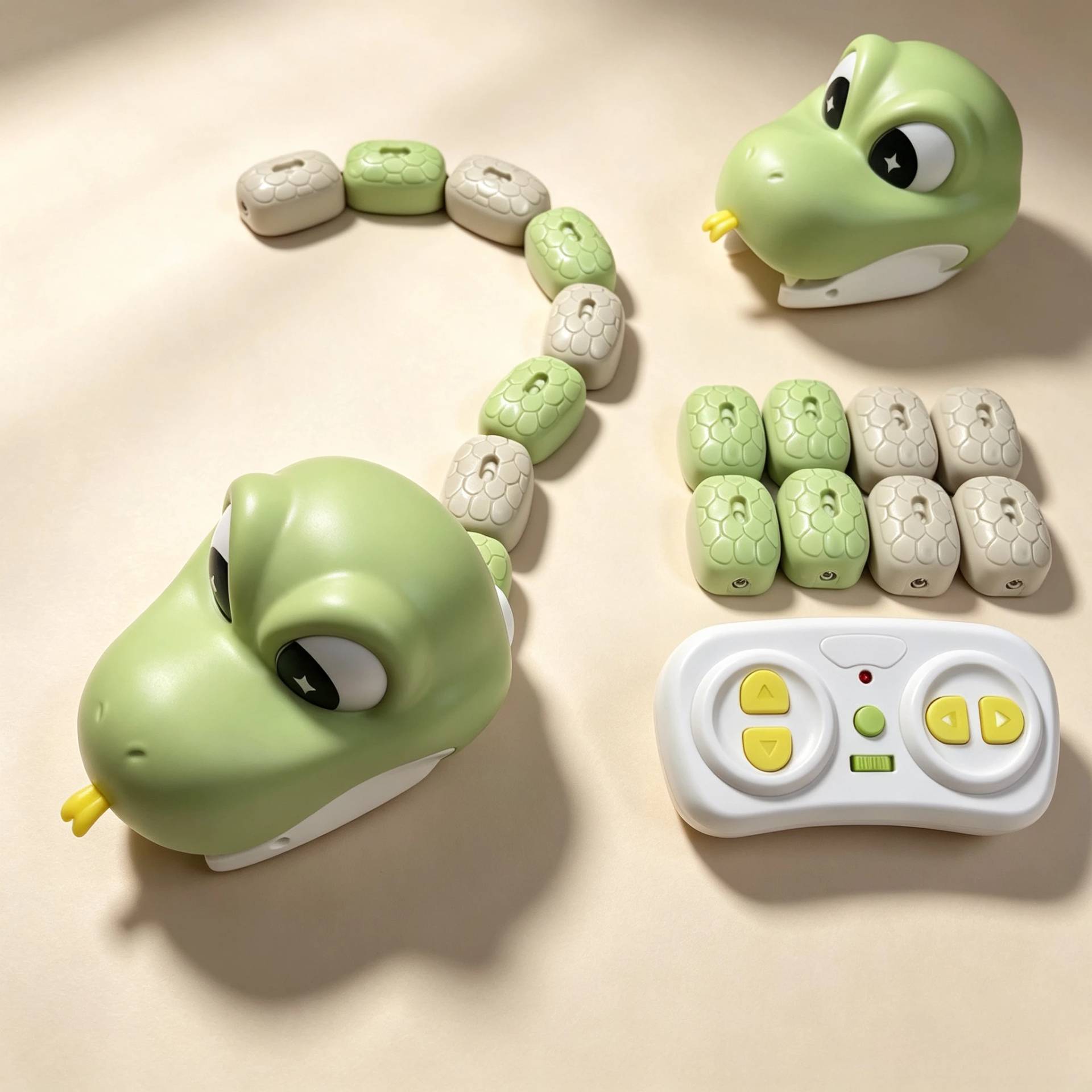 SnakeChase – Interaktiv & spannend – RC-Schlangen-Spielzeug mit Fernbedienung Grün | Pädagogisches Holzspielzeug von Mein Kleines Baby