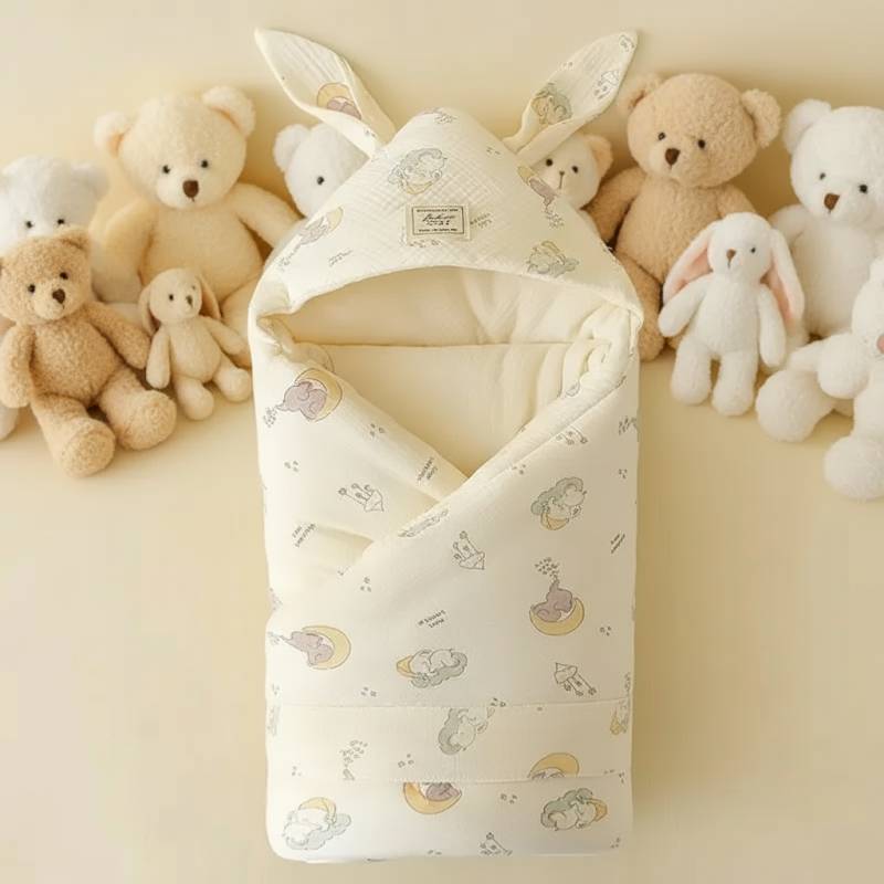 SnuggleBear– Geborgenheit&Komfort– Wickeldecke Süßer Mond | Pädagogisches Holzspielzeug von Mein Kleines Baby