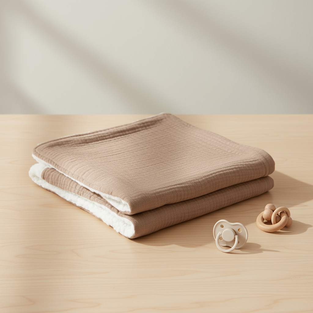 SnuggleBear– Premium Dicke&Weiche Babydecke Braun | Pädagogisches Holzspielzeug von Mein Kleines Baby