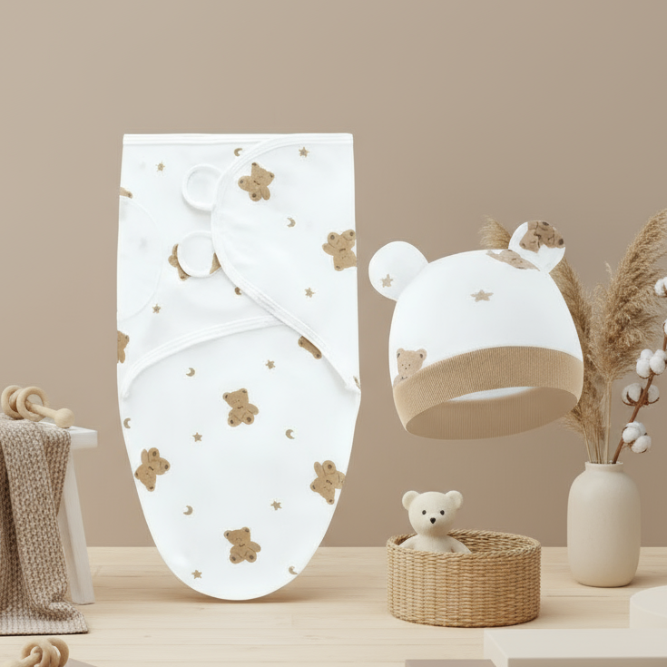 SnuggleBear– Weich&warm– Babywickeldecke Bier | Pädagogisches Holzspielzeug SnuggleBear– Weich&warm– Babywickeldecke Bier | Pädagogisches Holzspielzeug von Mein Kleines Baby