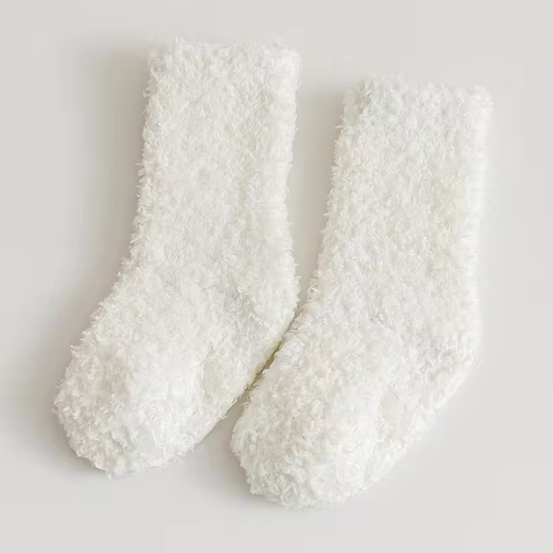 SnuggleBoo – Varm & blød – Fleece babysokker Hvid / S (0 – 2 år) | Pädagogisches Holzspielzeug von Mein Kleines Baby