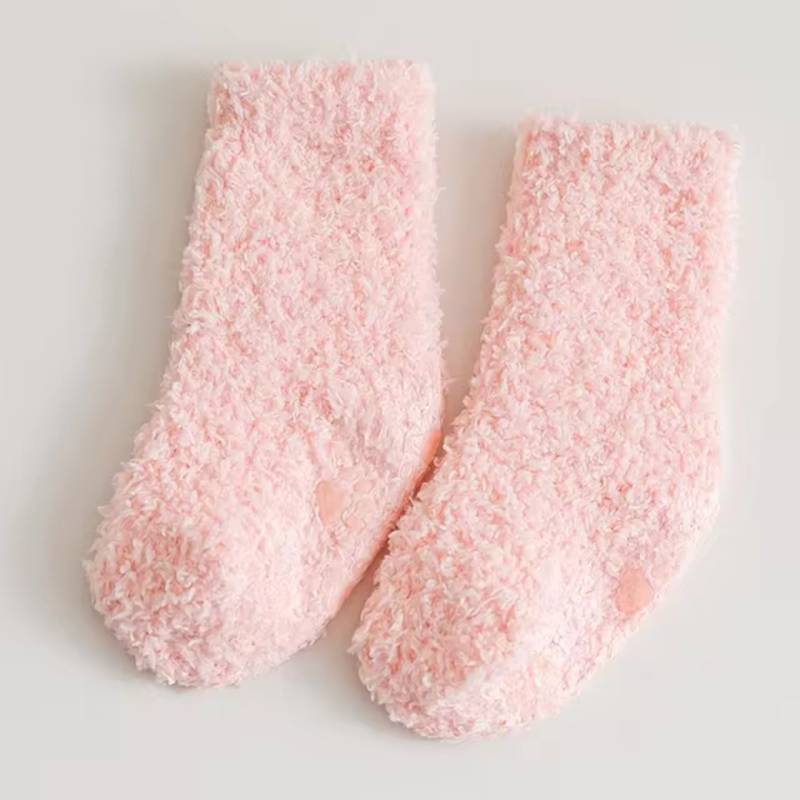SnuggleBoo – Warm & Weich – Fleece-Babysocken Rosa / S (0 – 2 Jahre) | Pädagogisches Holzspielzeug von Mein Kleines Baby