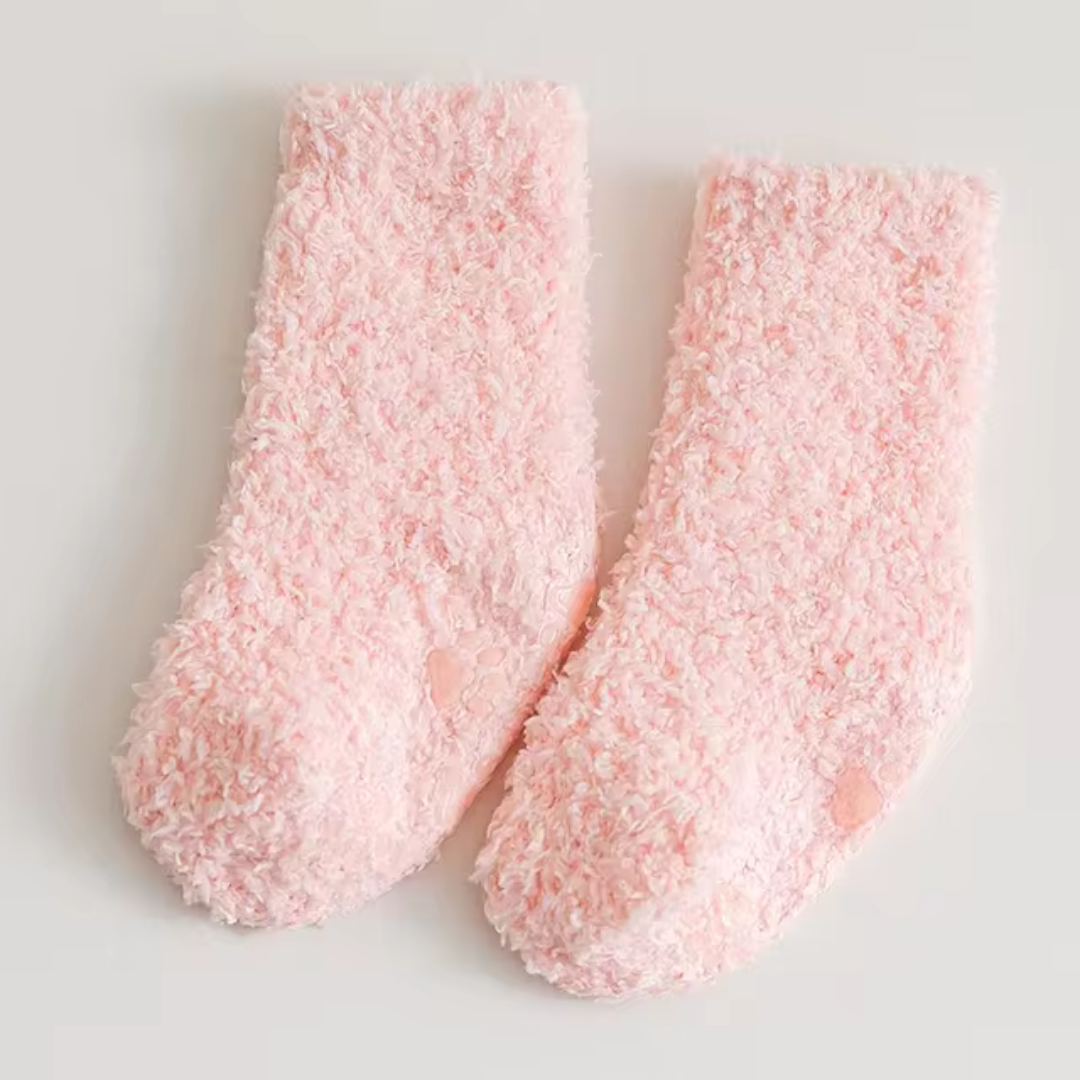 SnuggleBoo – Warm & Weich – Fleece-Babysocken Rosa / S (0 – 2 Jahre) | Pädagogisches Holzspielzeug von Mein Kleines Baby