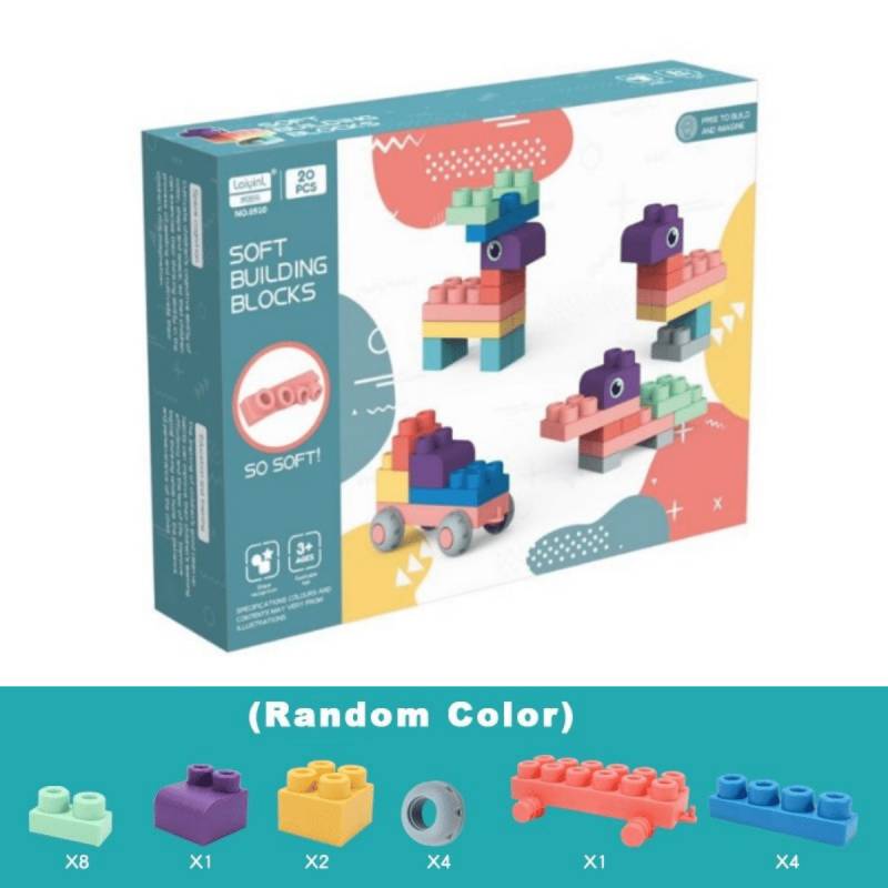 Soft Building Blocks™ | Bauspaß für jedes Kind - Weiche Bausteine 20 Stück - €34.95 | Pädagogisches Holzspielzeug von Mein Kleines Baby