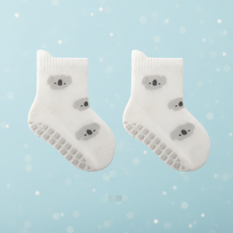 Soft Grip Socks – Bløde og praktiske – skridsikre babysokker Koala / 14 (3–5 år) | Pädagogisches Holzspielzeug von Mein Kleines Baby