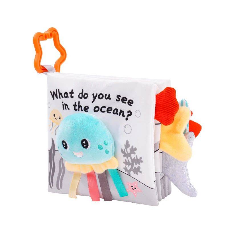 Soft Sensory Book– Fühlen&Entdecken - Baby Booklet Ozean | Pädagogisches Holzspielzeug von Mein Kleines Baby