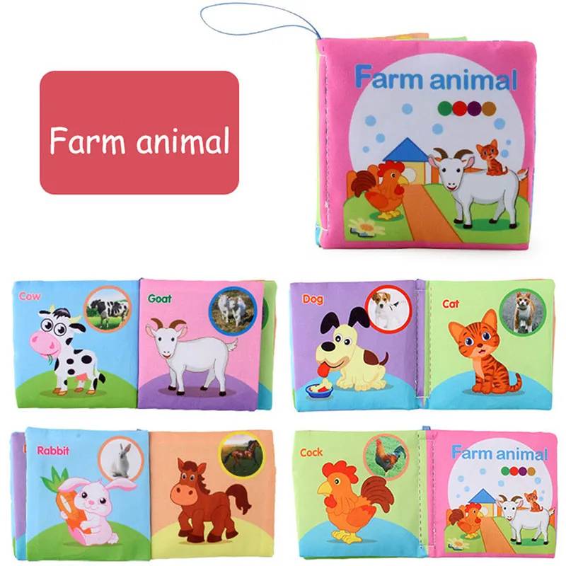 Soft Tail Book™ – Weicher Schweif Spaß – Sensorisches Tier-Babybuch Hofwelt | Pädagogisches Holzspielzeug von Mein Kleines Baby