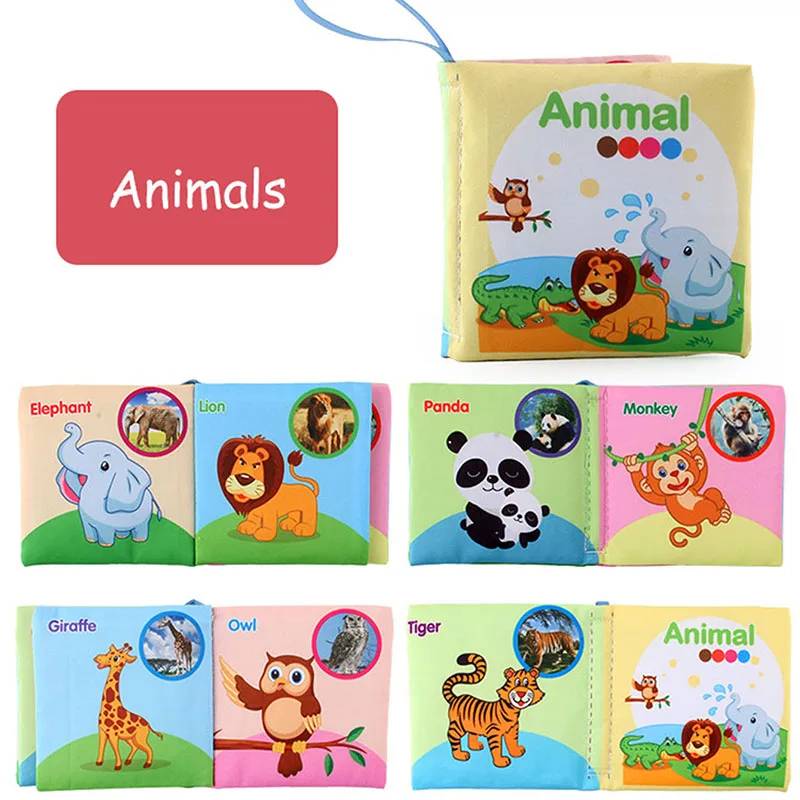 Soft Tail Book™ – Weicher Schweif Spaß – Sensorisches Tier-Babybuch Tierwelt | Pädagogisches Holzspielzeug von Mein Kleines Baby