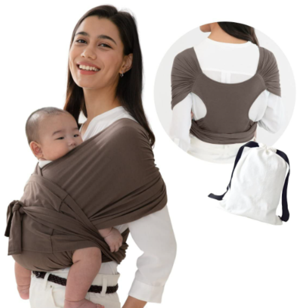 SoftNest - Bequem, atmungsaktiv und sicher– ergonomische Babytrage Braun | Pädagogisches Holzspielzeug von Mein Kleines Baby