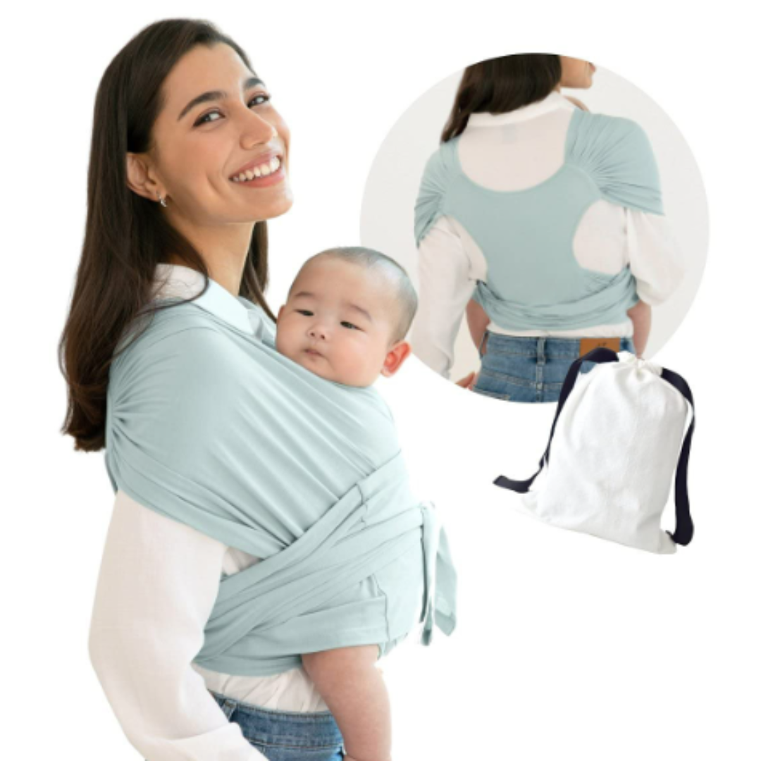 SoftNest - Bequem, atmungsaktiv und sicher– ergonomische Babytrage Meeresblau | Pädagogisches Holzspielzeug von Mein Kleines Baby