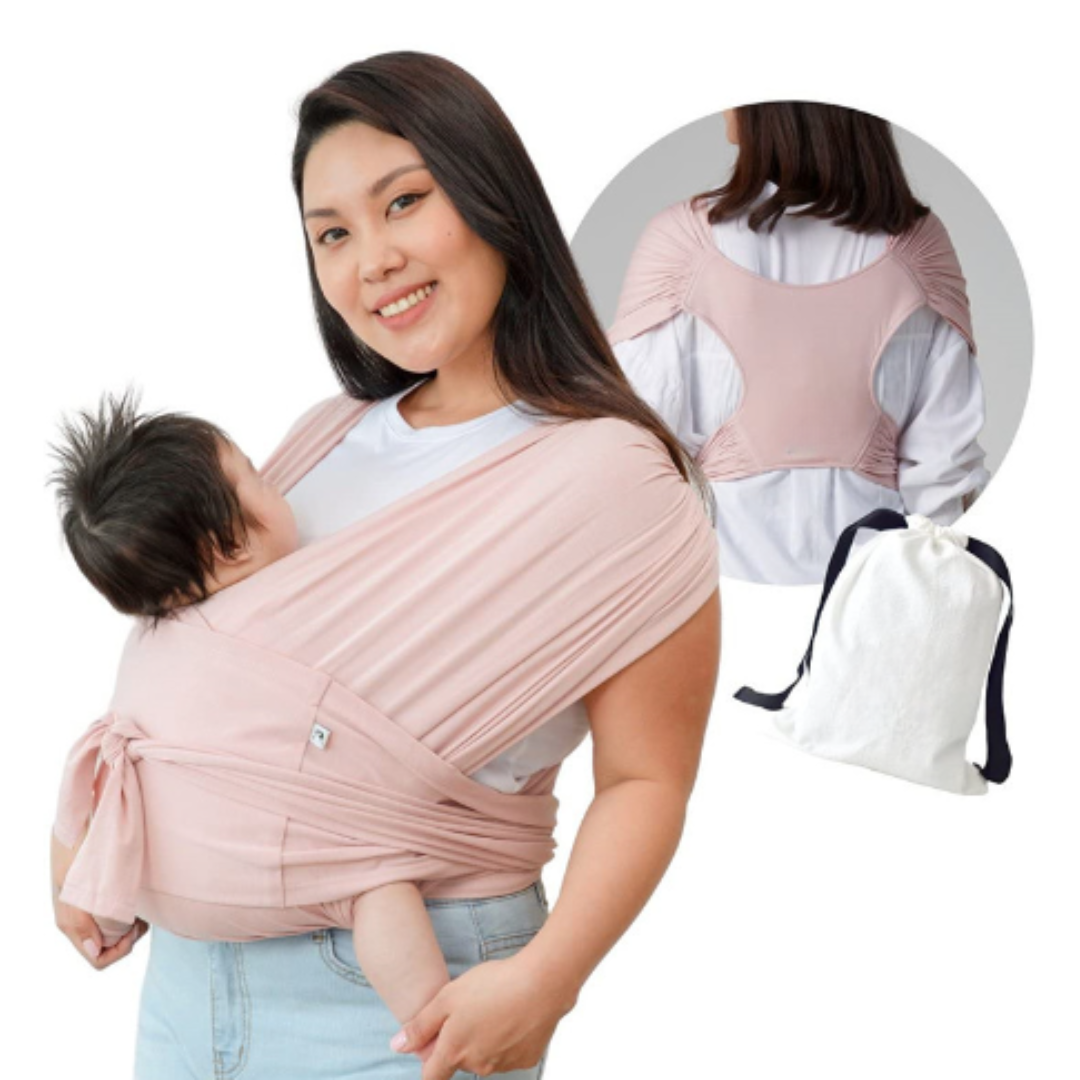 SoftNest - Bequem, atmungsaktiv und sicher– ergonomische Babytrage Rosa | Pädagogisches Holzspielzeug von Mein Kleines Baby