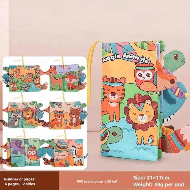 SoftTails– Farbenfroh&sensorisch– Baby-Wackelbuch Dschungelparadies | Pädagogisches Holzspielzeug SoftTails– Farbenfroh&sensorisch– Baby-Wackelbuch Dschungelparadies | Pädagogisches Holzspielzeug von Mein Kleines Baby