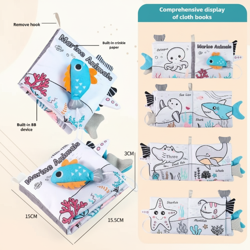 SoftTails– Farbenfroh&sensorisch– Baby-Wackelbuch Ozeanbuch | Pädagogisches Holzspielzeug SoftTails– Farbenfroh&sensorisch– Baby-Wackelbuch Ozeanbuch | Pädagogisches Holzspielzeug von Mein Kleines Baby